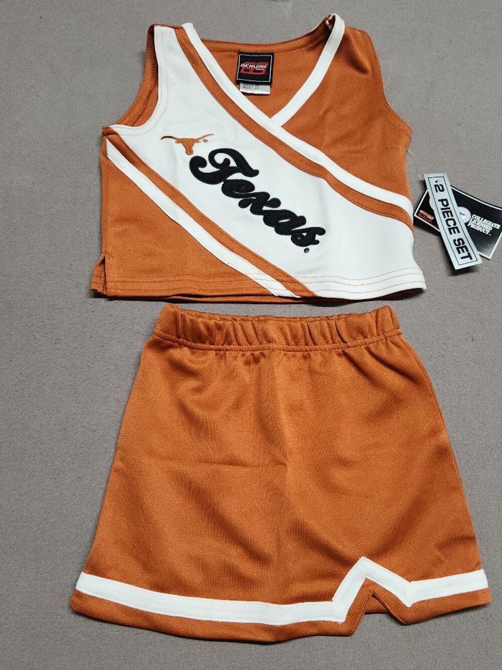Genuine Stuff Texas Longhorns Toddler Cheerleader Outfit 2 Pc Set Size 4T 158
